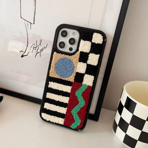 plush stitching iphone 12 pro case
