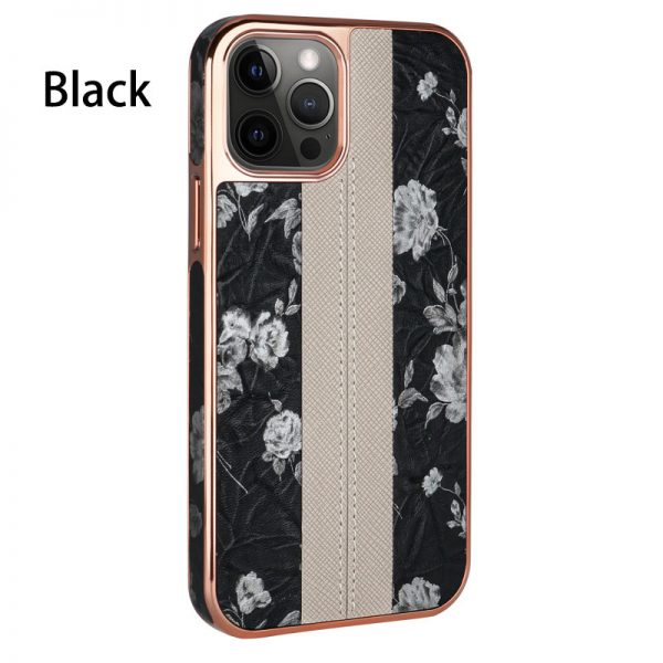 luxury black flower iphone 11 case