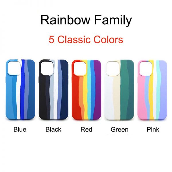 5 colors rainbow iphone 13 pro case