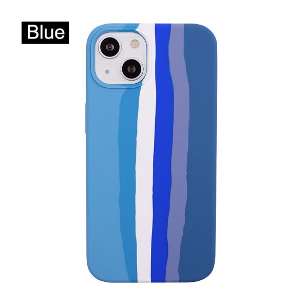 blue rainbow iphone 13 pro case