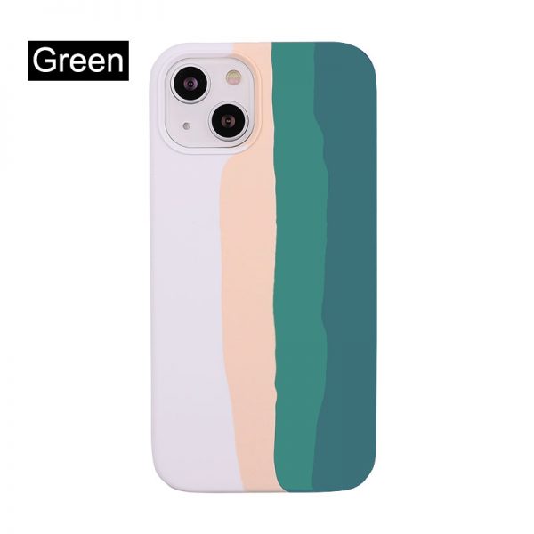 green rainbow iphone 13 pro case