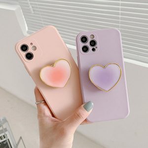 pink and purple love iphone cases with stand