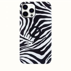 Zebra Texture IPhone Case with Ring with Stand