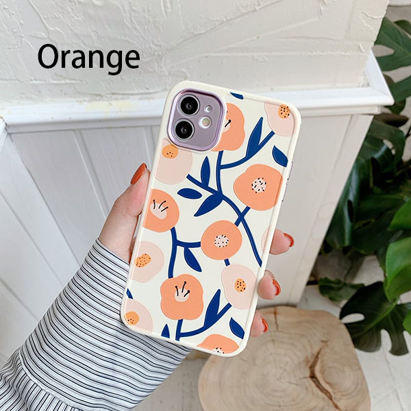 orange beautiful flowers iphone case