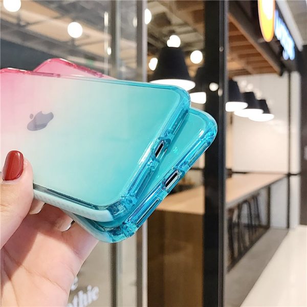 Gradient Two-Color Transparent IPhone Case