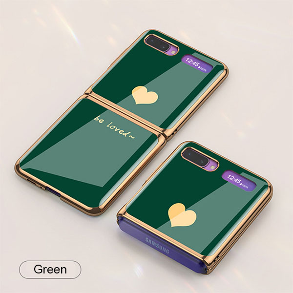 green samsung z flip case