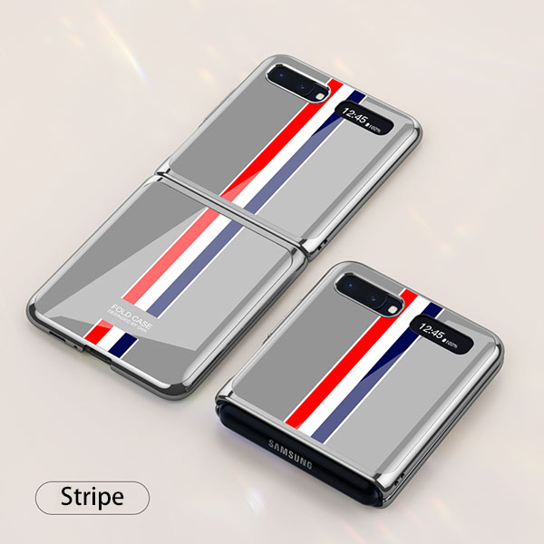 luxury stripe samsung z flip case