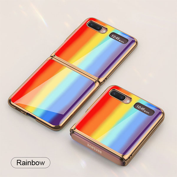 rainbow samsung z flip case