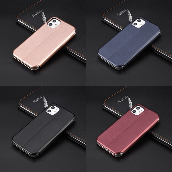 leather flip iphone case in four colors
