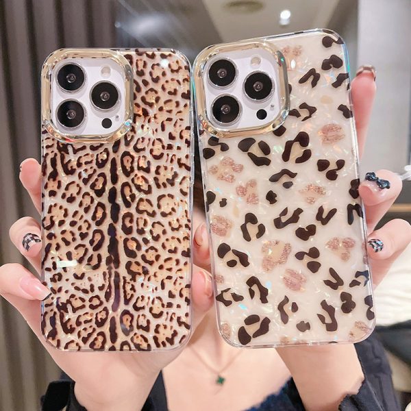 leopard print iphone 12 pro max case aesthetic in two colors