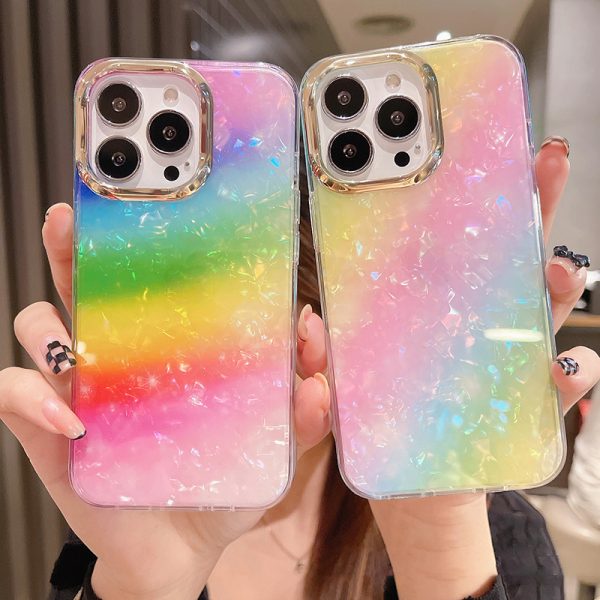 rainbow iphone 12 pro max case aesthetic in two colors