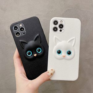 black and white cat iphone cases