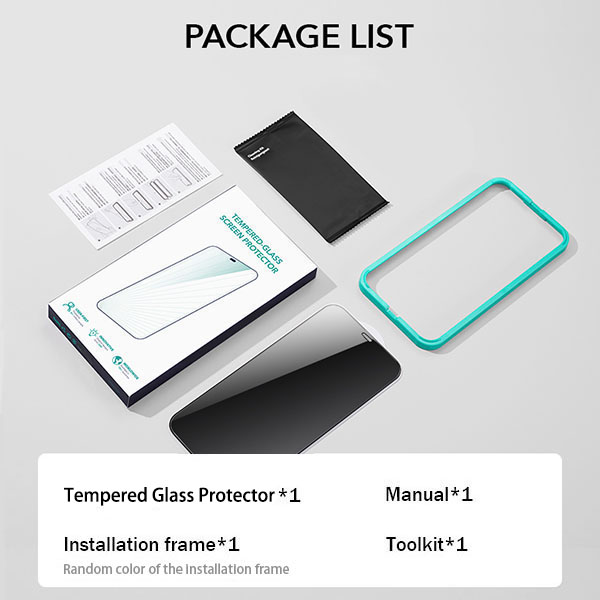 anti spy tempered glass screen protector package list