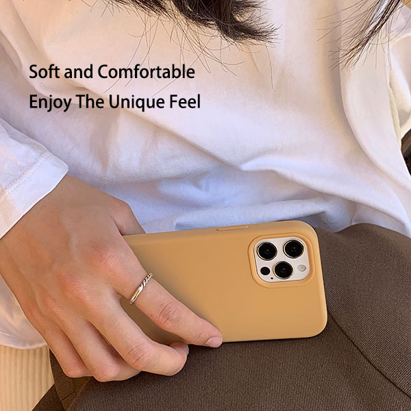 soft and comfortable khaki iphone silicone case