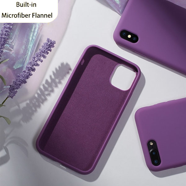 built in microfiber flannel inside the phone case