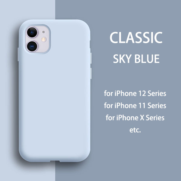 classic sky blue iphone silicone case