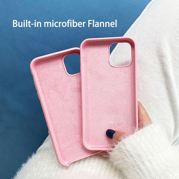 built in microfiber flannel inside the silicone cases