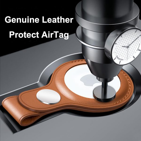 genuine leather airtag case