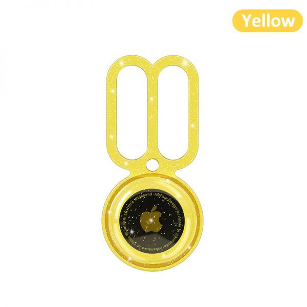 yellow waterproof airtag case for dogs