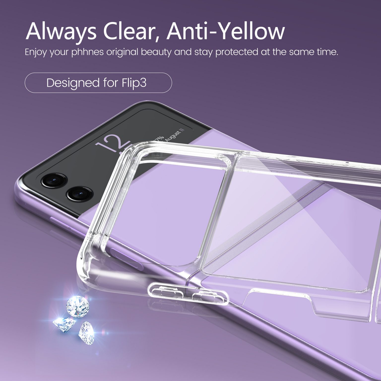 Clear Samsung Z Flip3 Case – wowacase