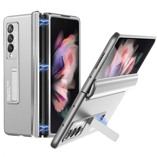 Silver Remarkable Samsung Z Fold 3 Magnetic Case