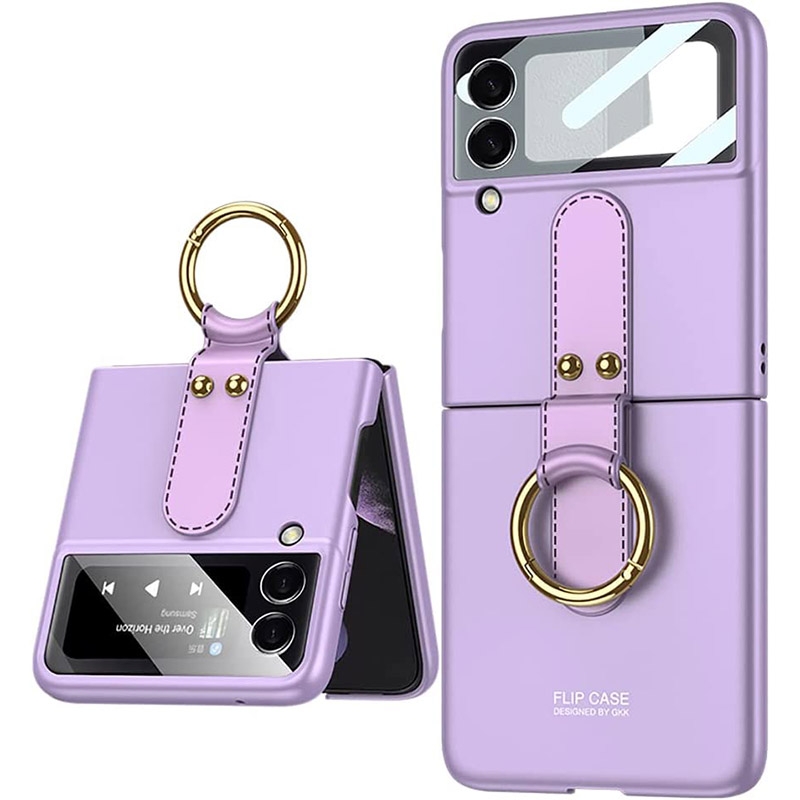 Decorating the Galaxy Z Flip 3 Lavender! Clear case with Ring accessories!  삼성 갤럭시 Z 플립 3 꾸미기 
