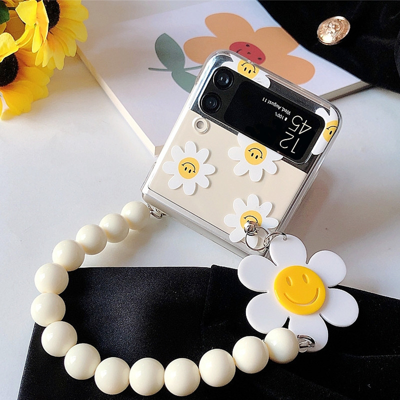 Stylish French Style Flower Ring Phone Case for Samsung Galaxy Z