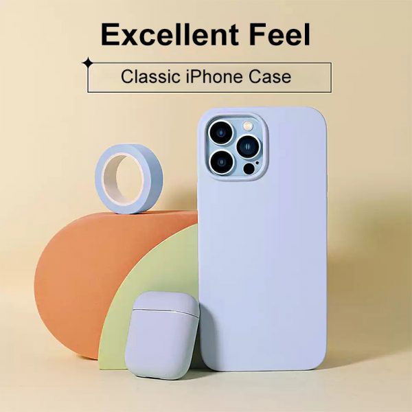 classic blue liquid silicone case iphone 12