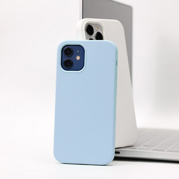 light blue liquid silicone case iphone 12