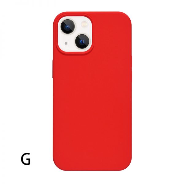 red liquid silicone case iphone 12