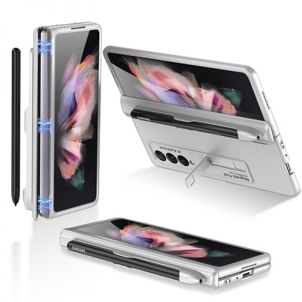 Samsung Galaxy Z Fold 3 Case with S Pen Holder Silver