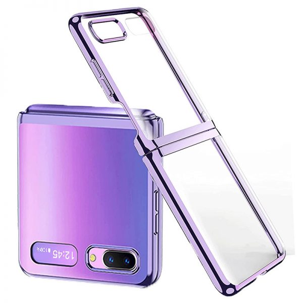 purple galaxy z flip 2020 case and screen protector