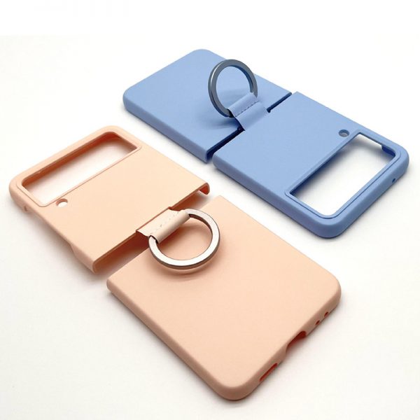 galaxy z flip4 silicone cover with ring