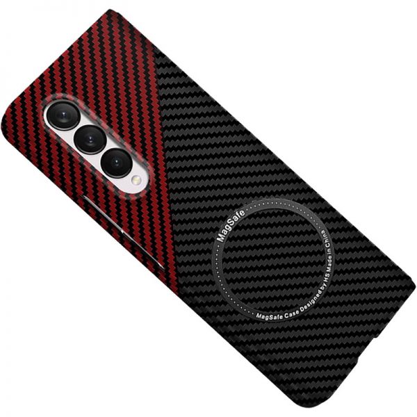 black & red samsung fold 4 magnetic case