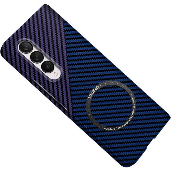 purple & blue samsung fold 4 magnetic case