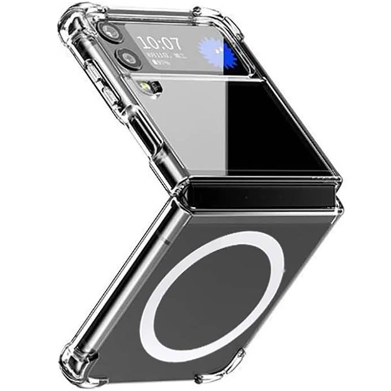 Magnetic Z Flip 5 Case,slim Magnetic Clear Case For Samsung Galaxy Z Flip 5  Supports Wireless Charging