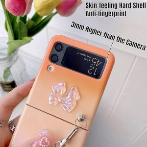 Cute Z Flip 4 Case With Strap