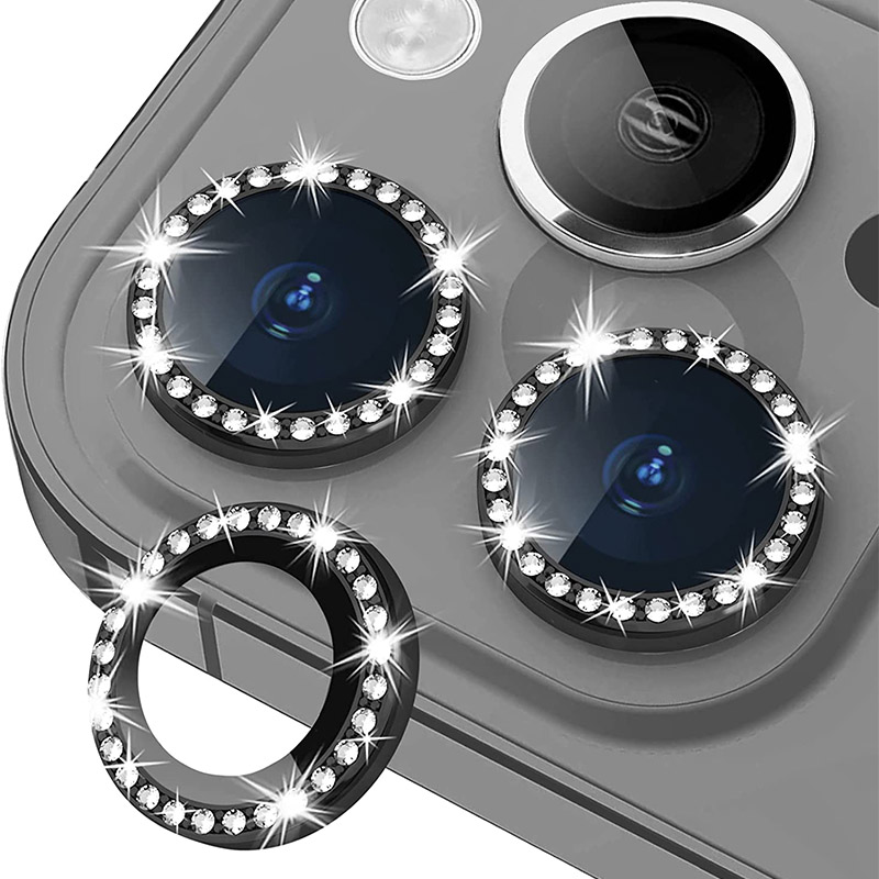 Camera Lens Protector for iPhone 13 Pro Max (Color: Silver (Silver Diamond))